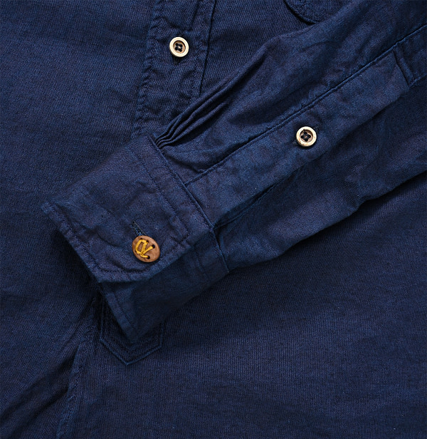 Indigo Thin Oxford 908 Loafer Shirt Detail