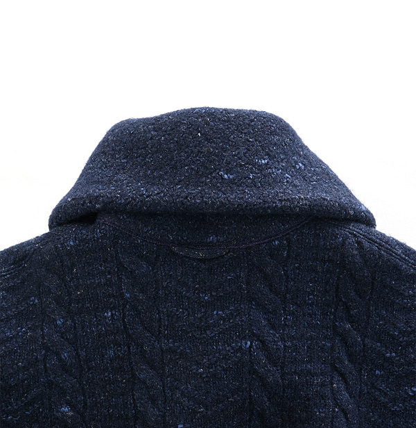 Cotton Shetland 908 Shawl Collar Detail