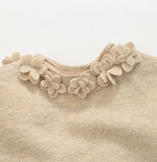 Float Boiled Wool V-neck Detail