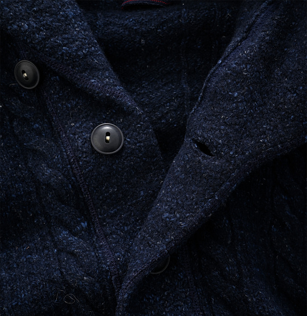 Cotton Shetland 908 Shawl Collar Detail