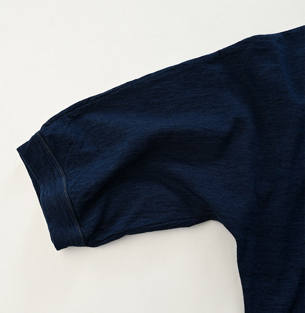 Indigo Dozume Tenjiku Dolman T-shirt Detail