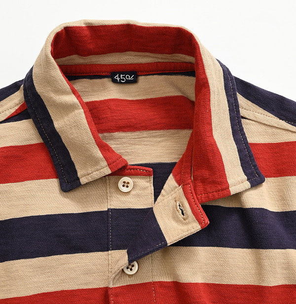 Tricolor Stripe 908 Loafer Polo Shirt