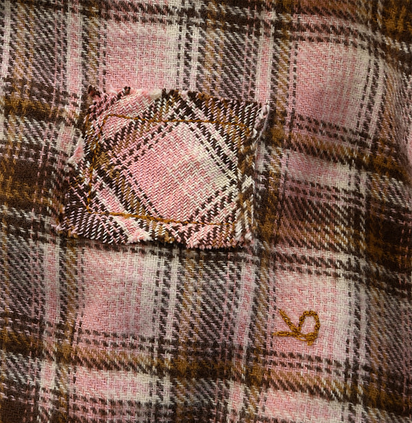 Indian Flannel Frill Cache-coeur Detail