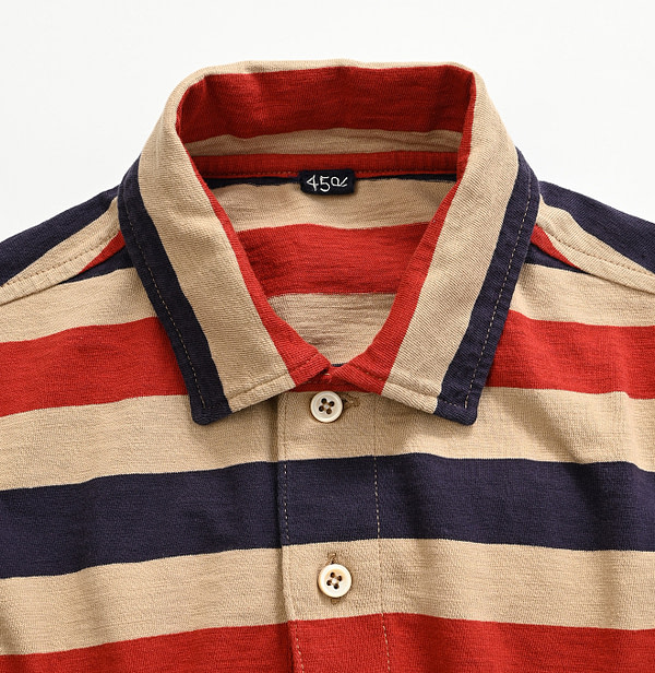 Tricolor Stripe 908 Loafer Polo Shirt