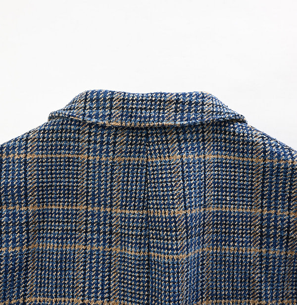 Indigo Cotton Tweed Miyuki Jacket MEN Detail