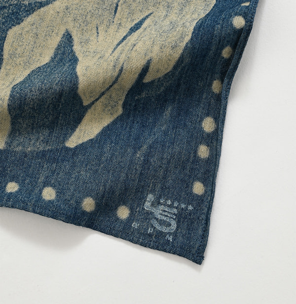 Indigo Tenjiku Flamingway Bandana Detail