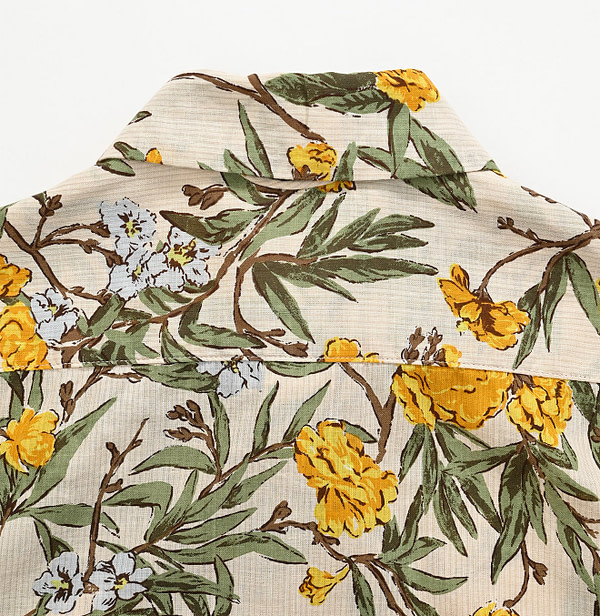 Doama Hira Garden Balsam Print Square Shirt Detail