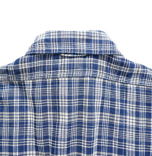 Indigo Fuwa Fuwa Double Woven 908 Yama Shirt Detail