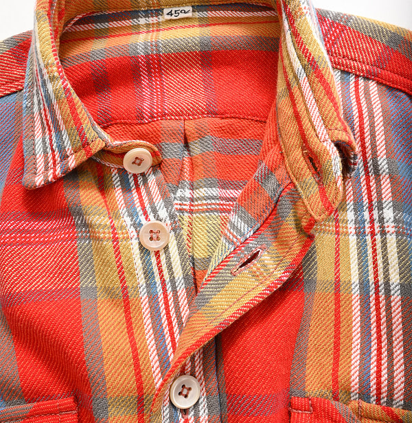 Indian ZAKKURI Flannel 908 Over Shirt Detail