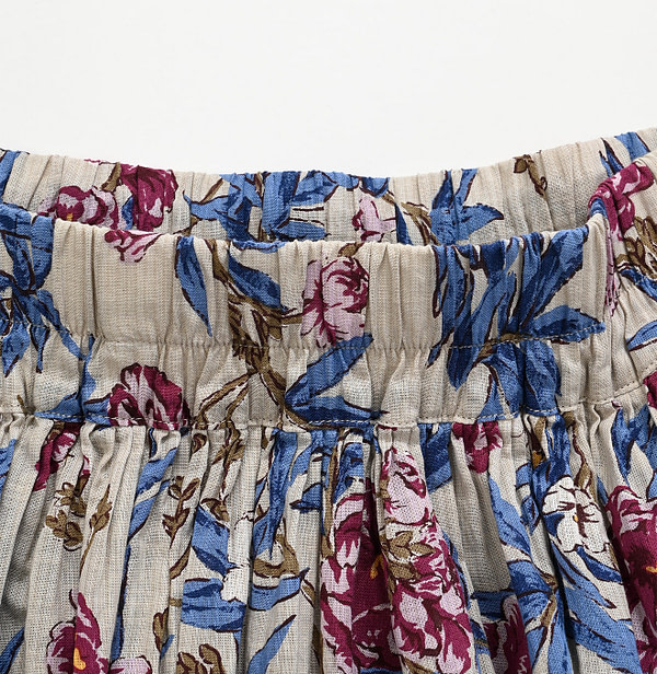 Doama Hira Garden Balsam Print Easy Skirt Detail