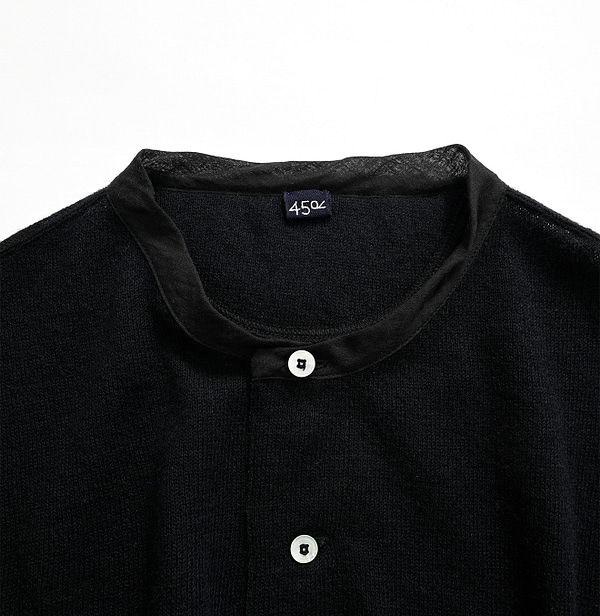 Feather Cashmere Henley Detail