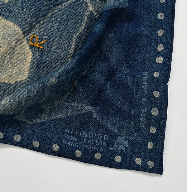 Indigo Tenjiku Flamingway Bandana Detail