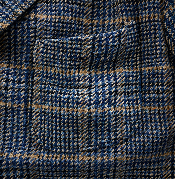 Indigo Cotton Tweed Miyuki Jacket MEN Detail