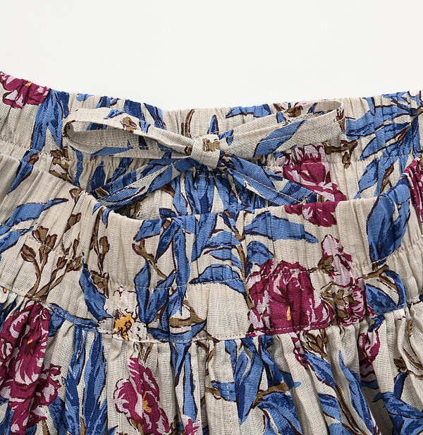 Doama Hira Garden Balsam Print Easy Skirt Detail