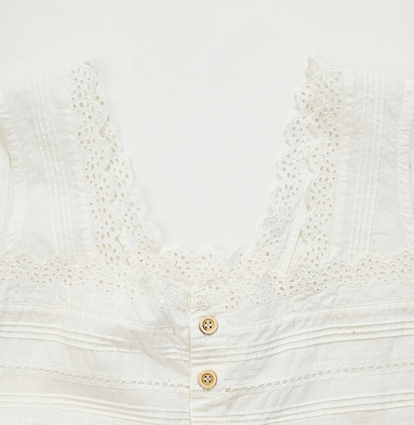 Khadi Lace de No Sleeve T-shirt Detail