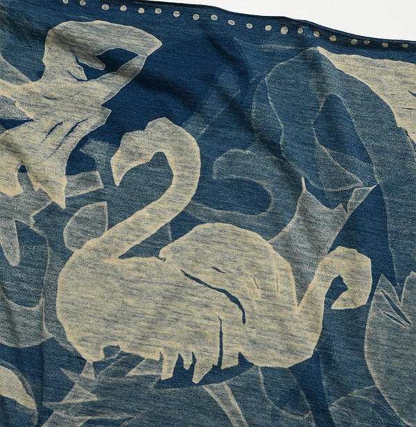 Indigo Tenjiku Flamingway Bandana Detail