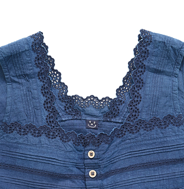 Ai Khadi Lace de No Sleeve T-shirt Detail