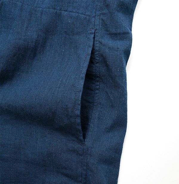 Indian Khadi Shirt Denim 908 Easy Shirt Detail