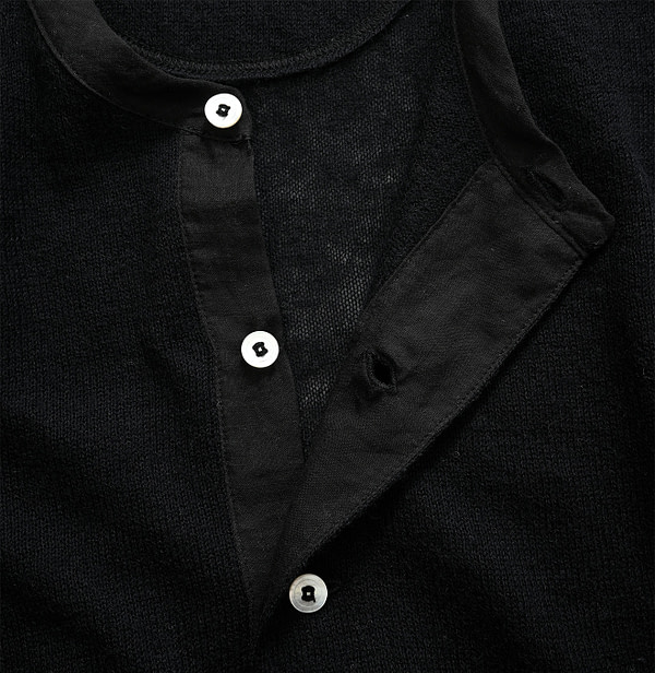 Feather Cashmere Henley Detail