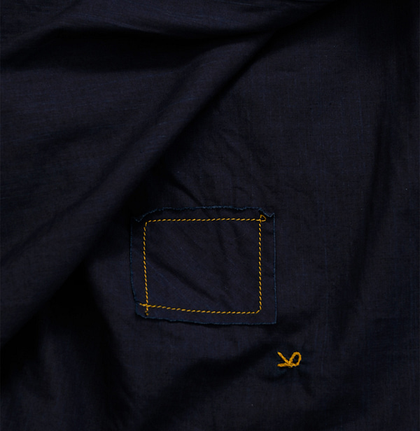 Indigo Supima Organic Baptiste 908 Loafer Shirt Detail