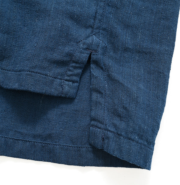 Indian Khadi Shirt Denim 908 Easy Shirt Detail