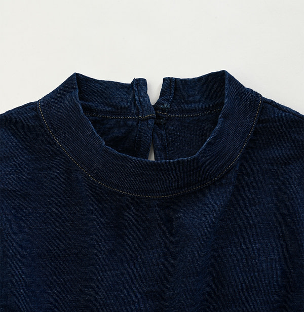 Indigo Dozume Tenjiku Dolman T-shirt Detail