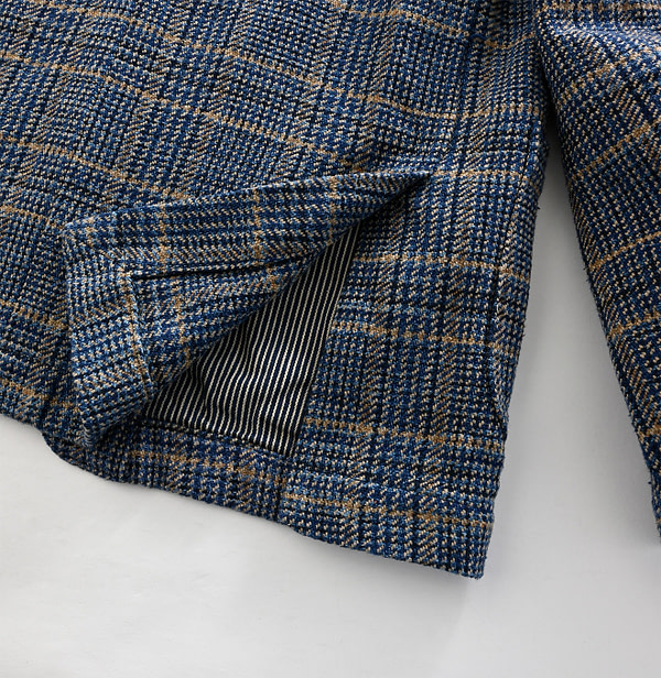 Indigo Cotton Tweed Miyuki Jacket MEN Detail