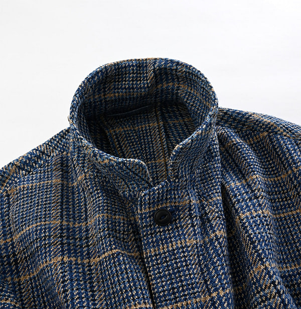 Indigo Cotton Tweed Miyuki Jacket MEN Detail