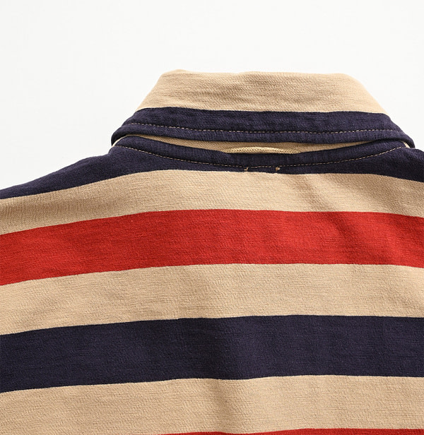 Tricolor Stripe 908 Loafer Polo Shirt