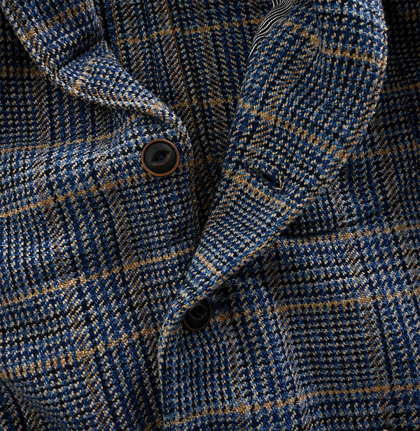 Indigo Cotton Tweed Miyuki Jacket MEN Detail