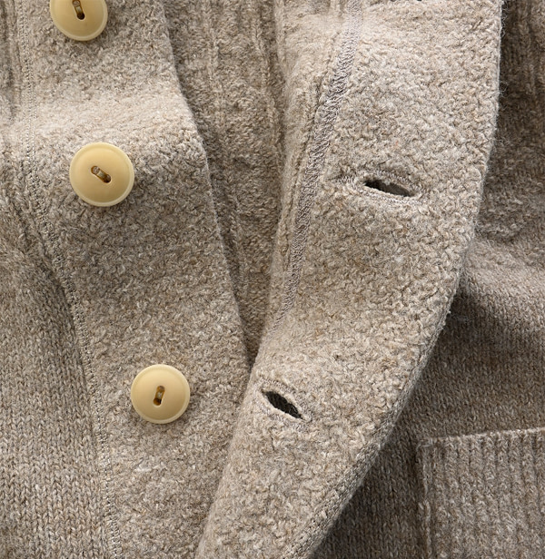 Cotton Shetland 908 Shawl Collar Detail