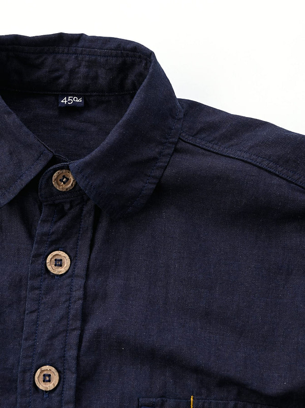 Indigo Double Woven 908 On The Beach Shirt