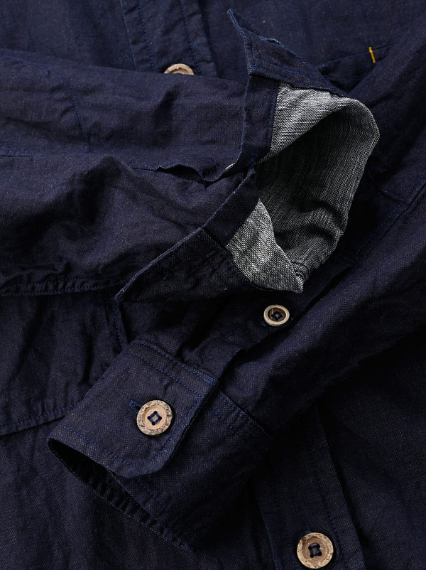 Indigo Double Woven 908 On The Beach Shirt