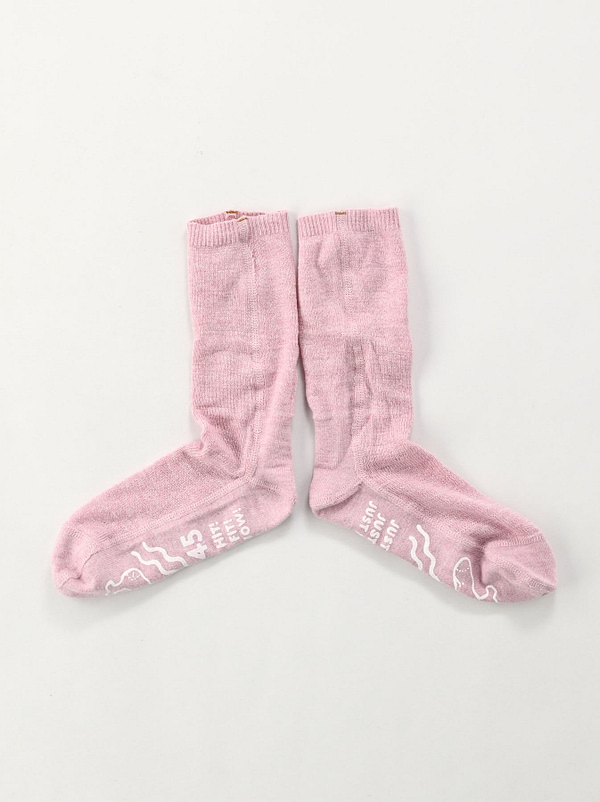 Super Gauze Dobby Socks pink