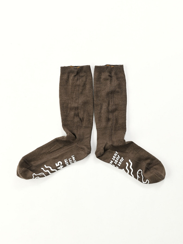 Super Gauze Dobby Socks dark khaki