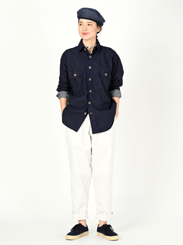 Indigo Double Woven 908 On The Beach Shirt