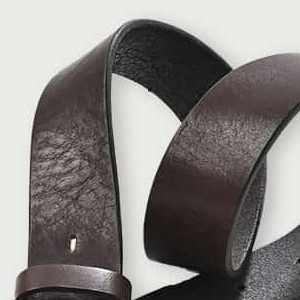 Navacco Buckle Belt Thick Dark Brown