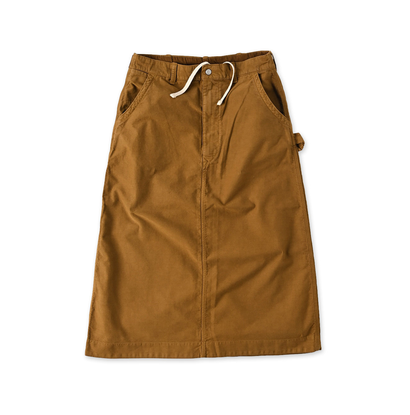 Okome Satin Painter Skirt Chestnut Brown