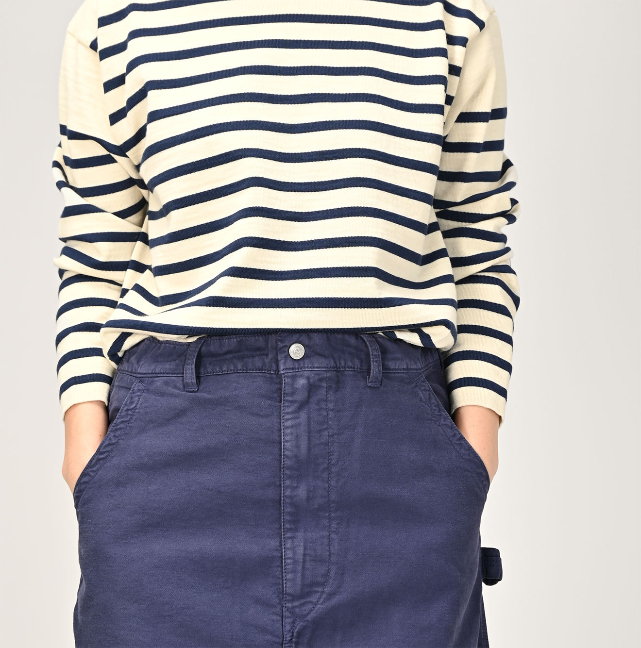 Okome Satin Painter Skirt Chestnut Female Model