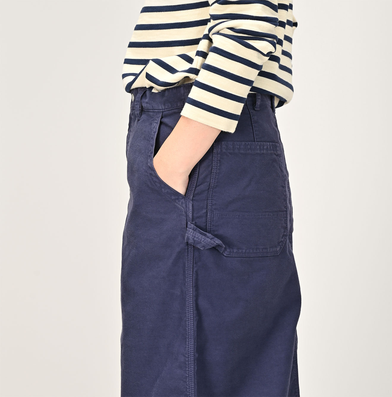 Okome Satin Painter Skirt Chestnut Female Model