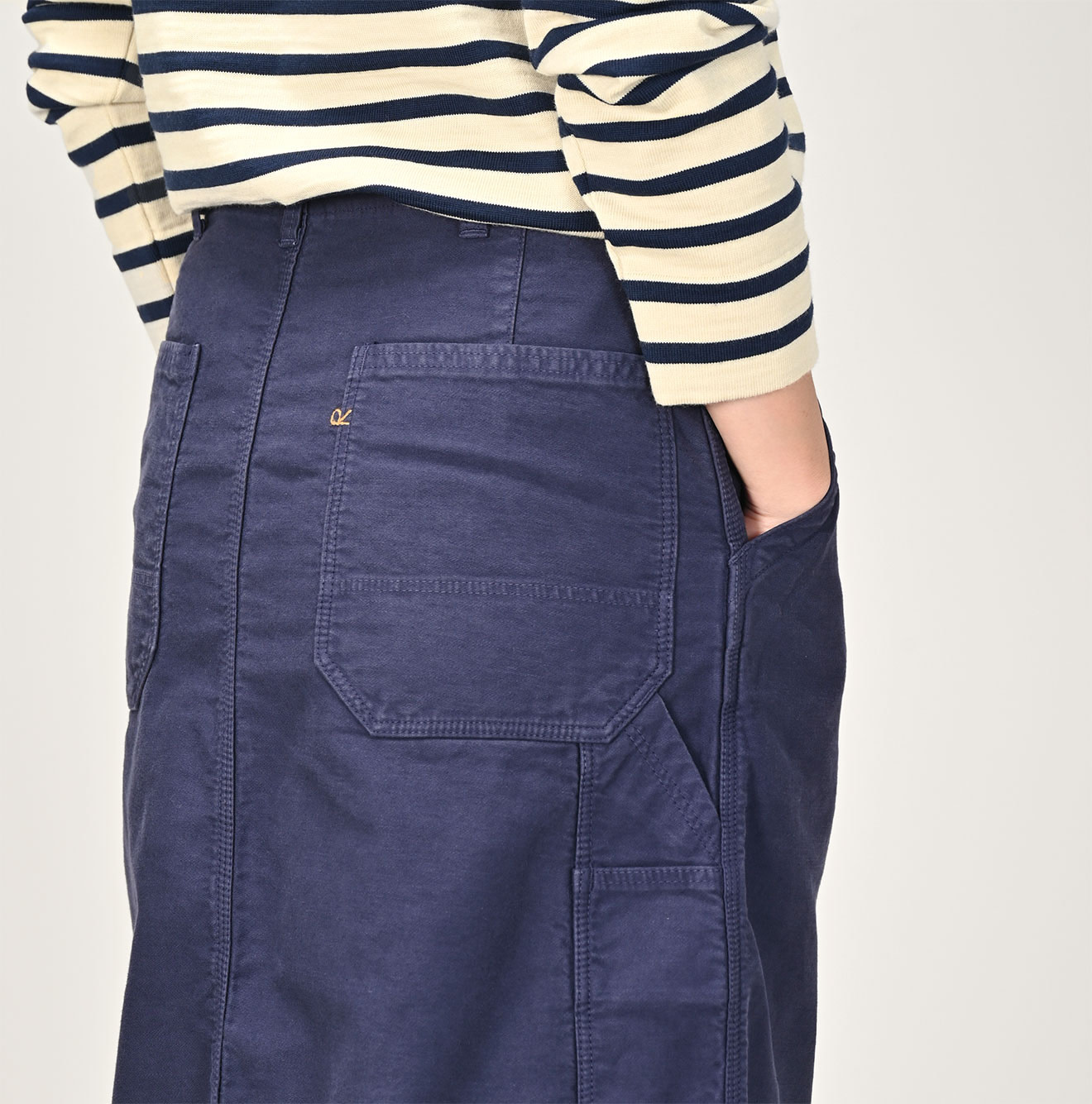 Okome Satin Painter Skirt Chestnut Female Model