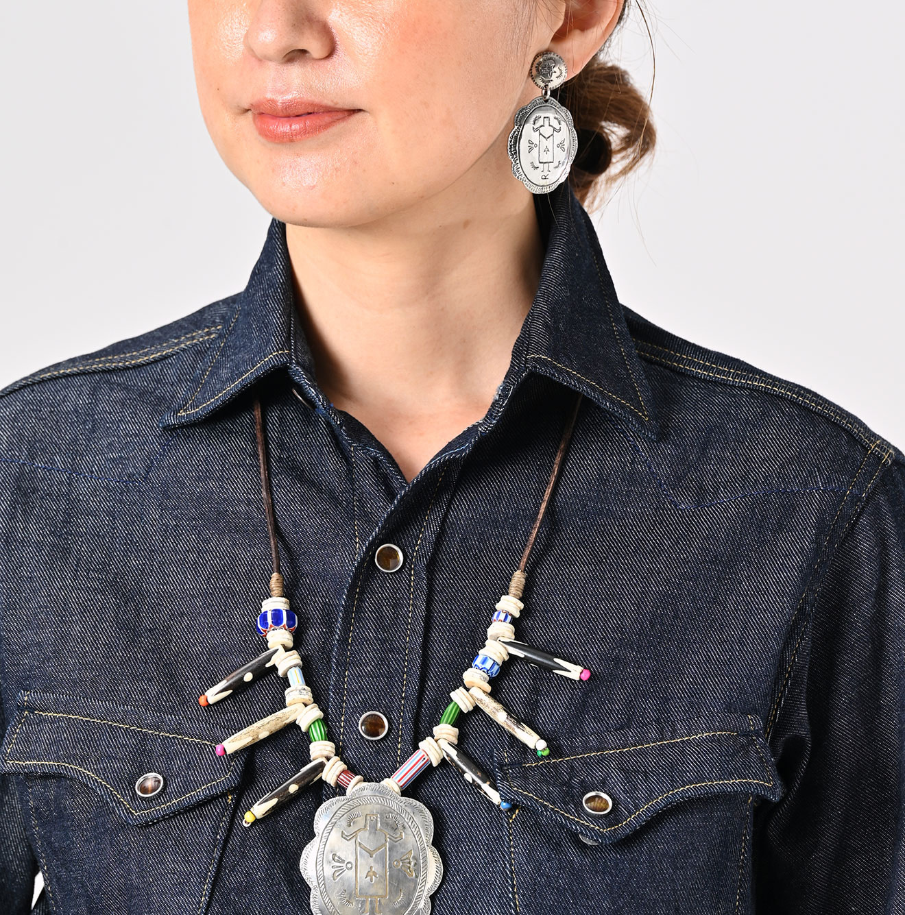 Indigo 45 Petite Denim 908 Eastern Shirt Nou Detail