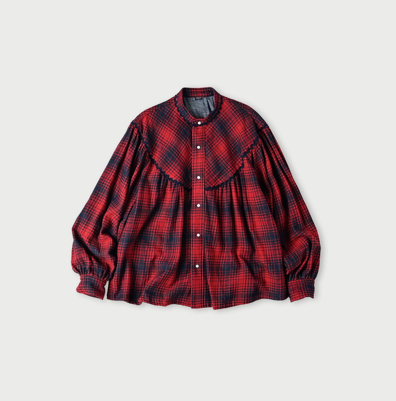 Indigo Zimbabwean Flannel Tambourine Blouse Red