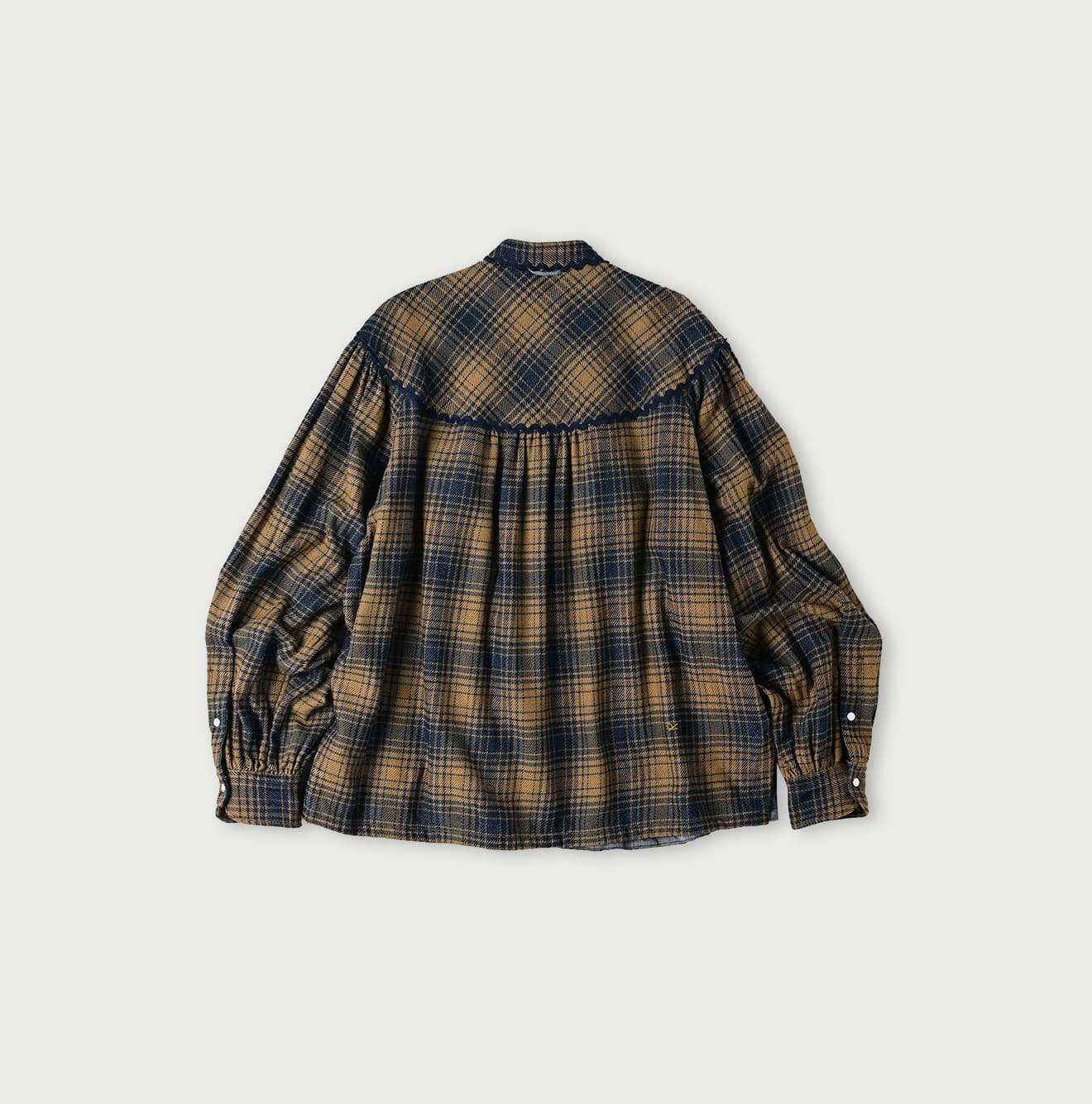 Indigo Zimbabwean Flannel Tambourine Blouse Back