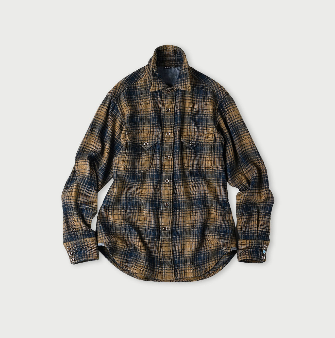 Indigo Zimbabwean Flannel 908 Eastern Shirt Beige