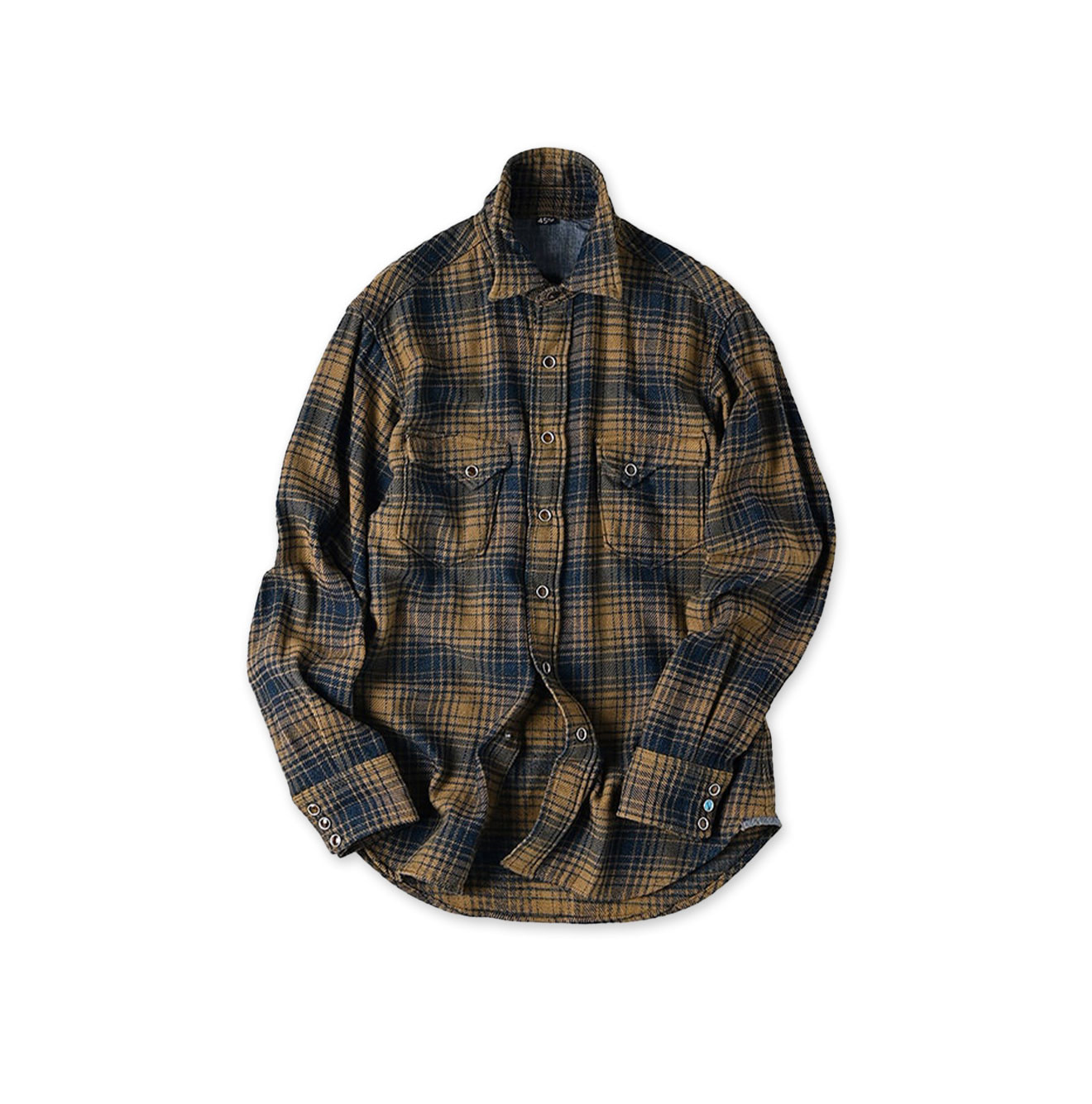 Indigo Zimbabwean Flannel 908 Eastern Shirt Beige