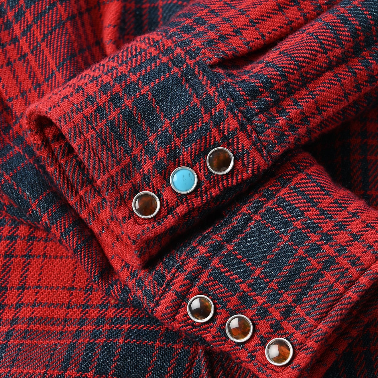 Indigo Zimbabwean Flannel 908 Eastern Shirt Detail