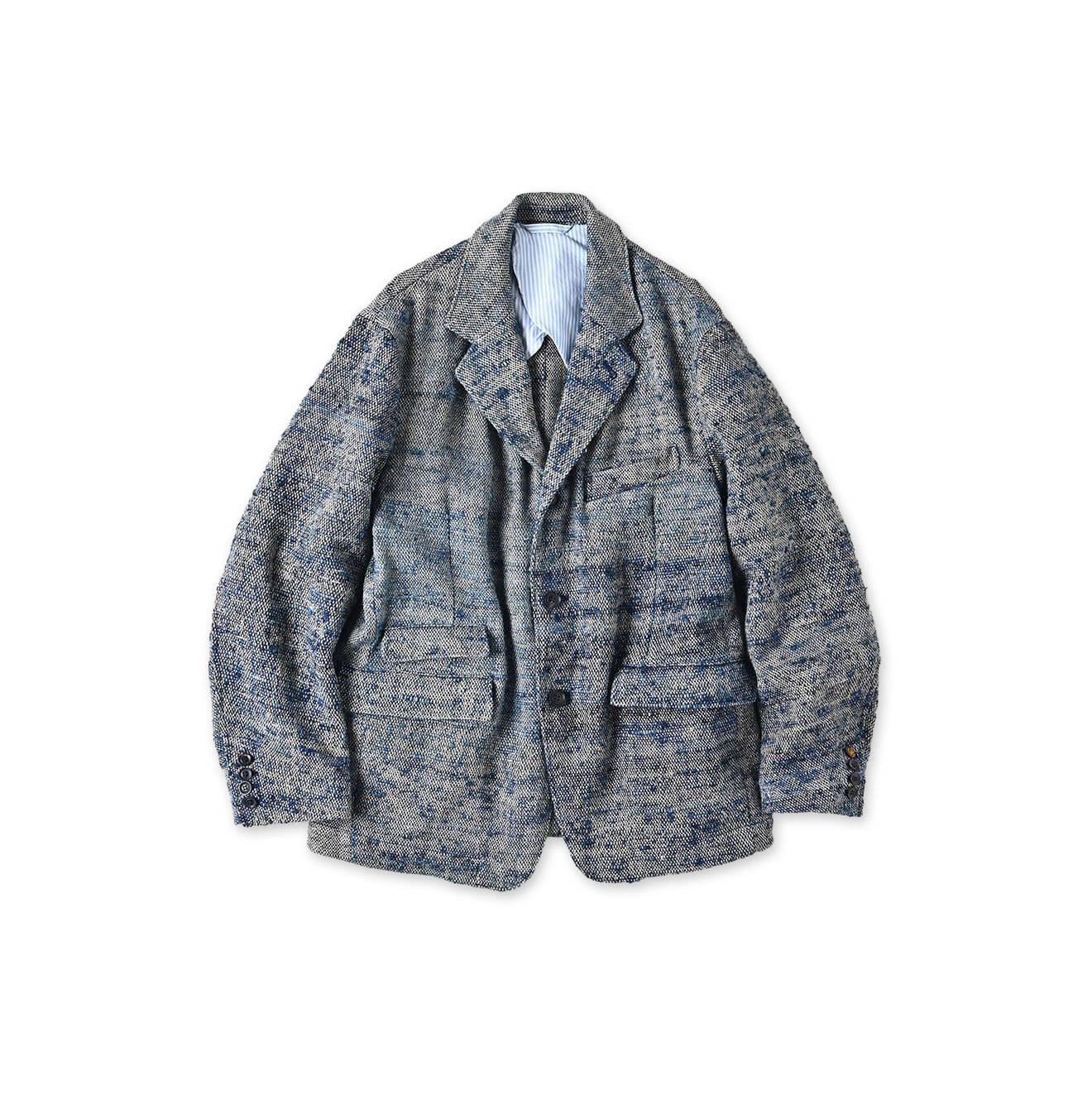 Ai Indian Linen Silk Tweed Notting Hill Jacket - 45r 