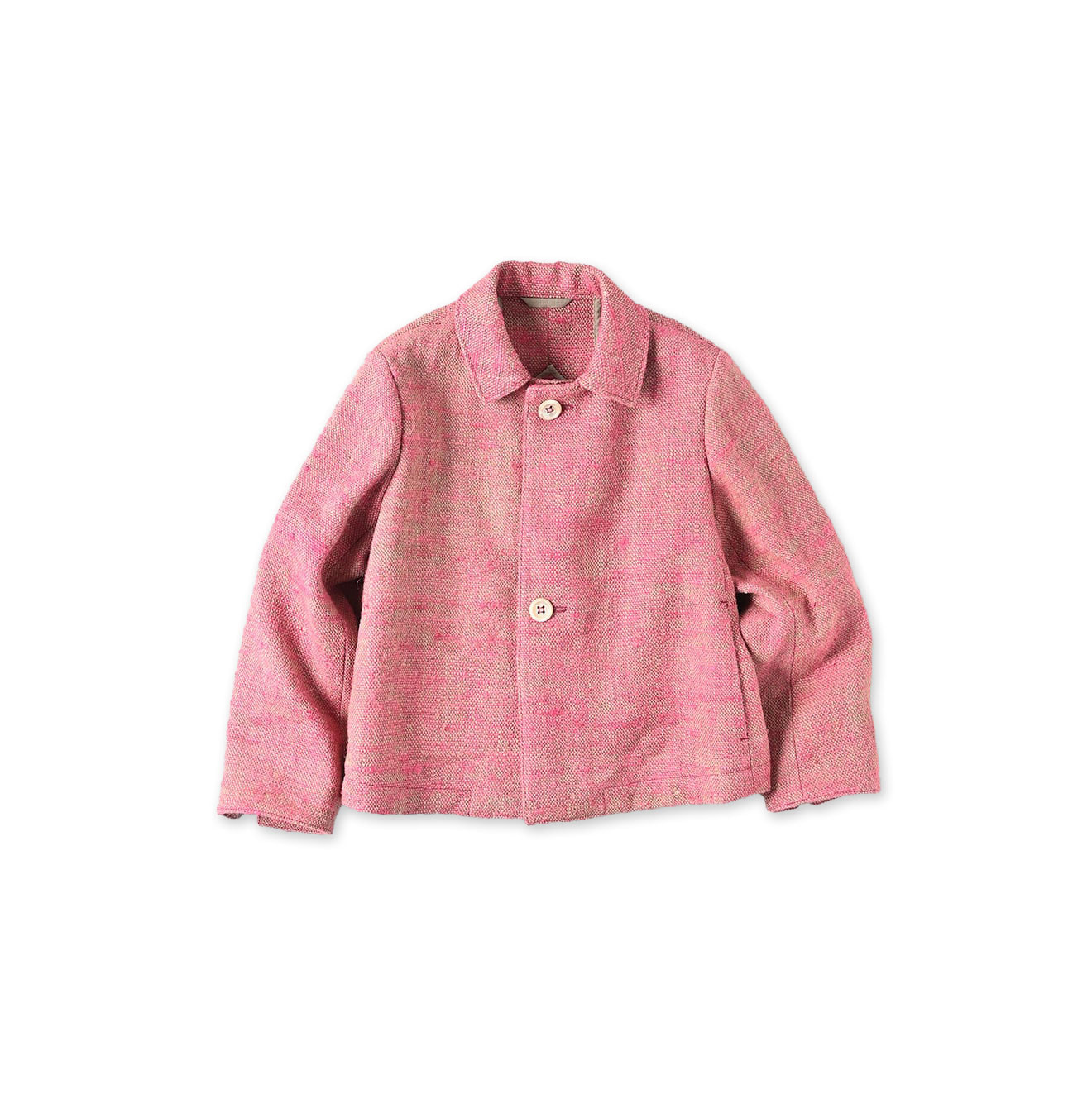 Indian Linen Silk Tweed Square Jacket - 45r 