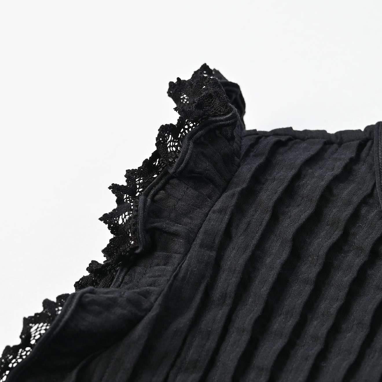 Dobby Stripe Sleeveless Top Detail